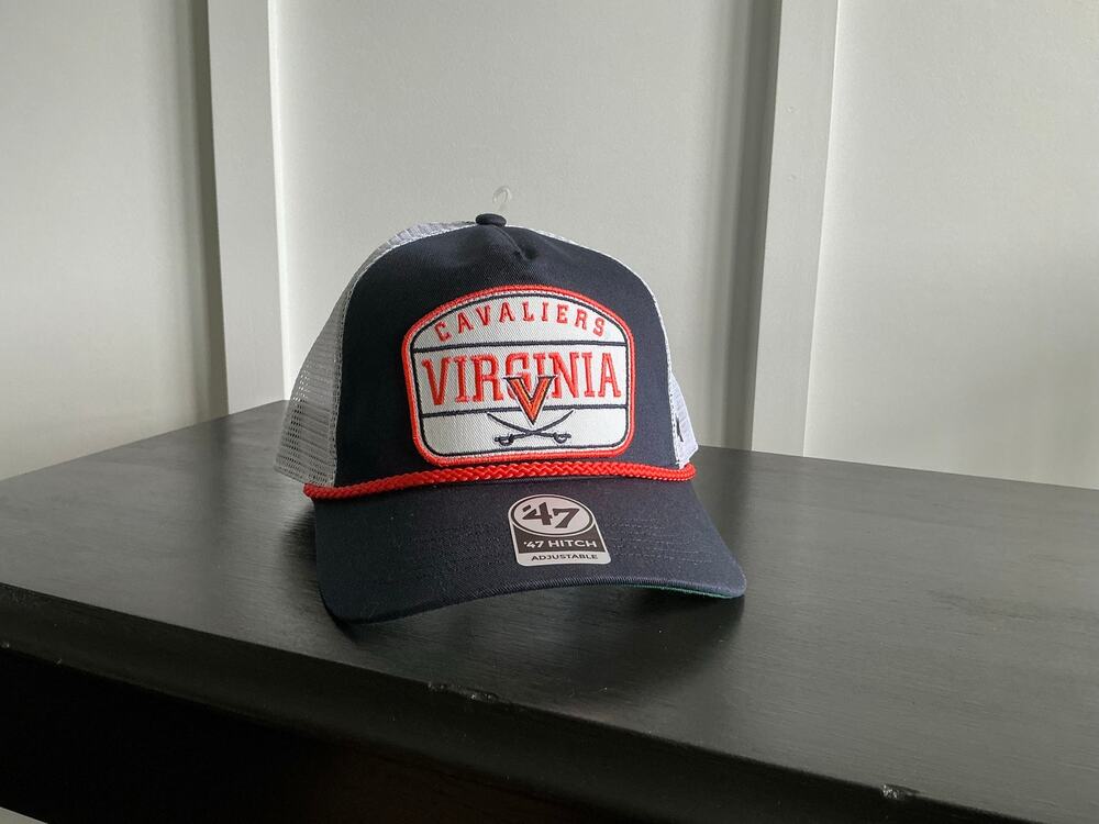 '47 Brand Virginia Cavaliers Hitch Trucker Snapback Hat - Navy Blue/White